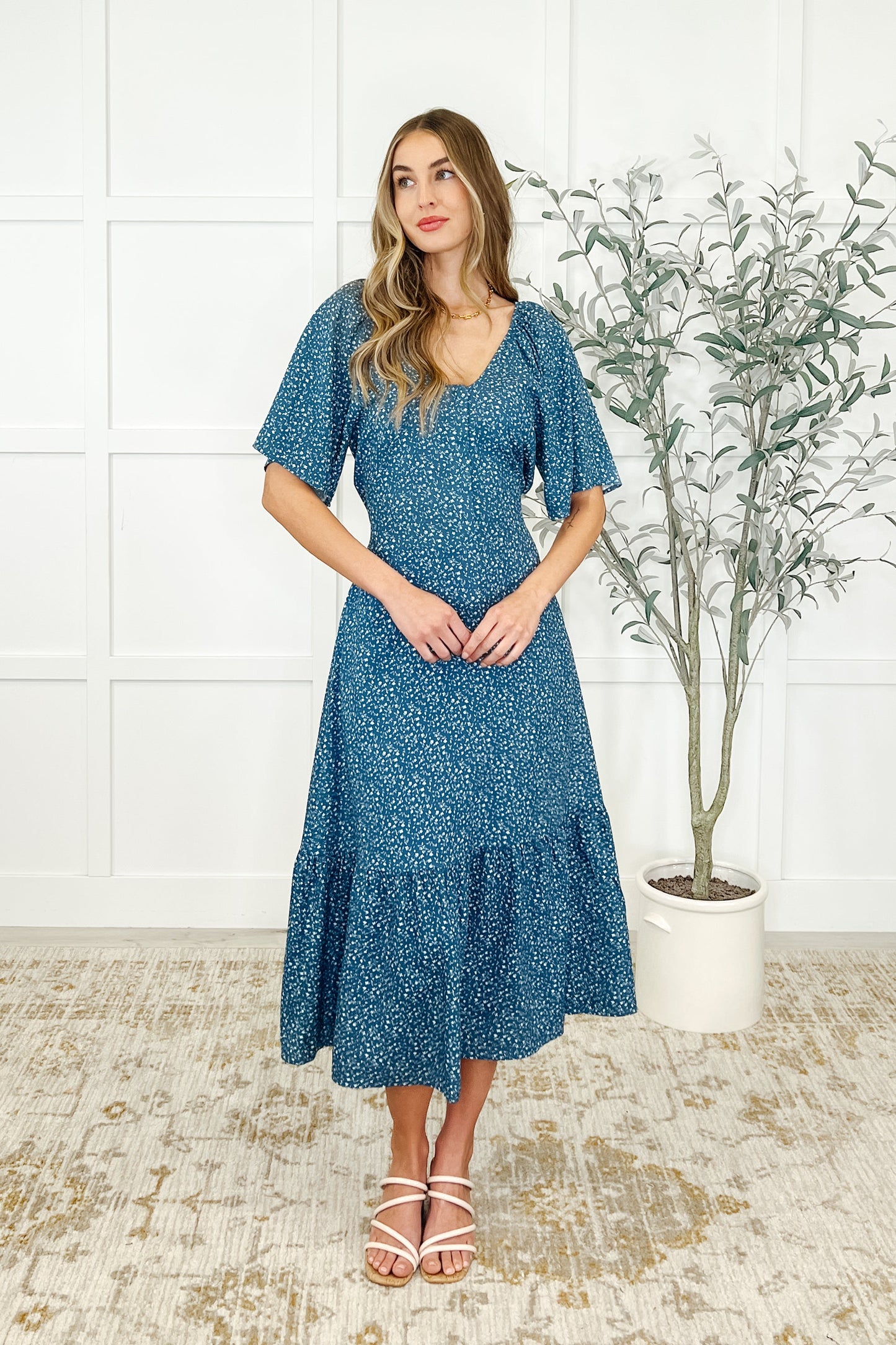 Blue Vineyard Dress - Sized up to 4X