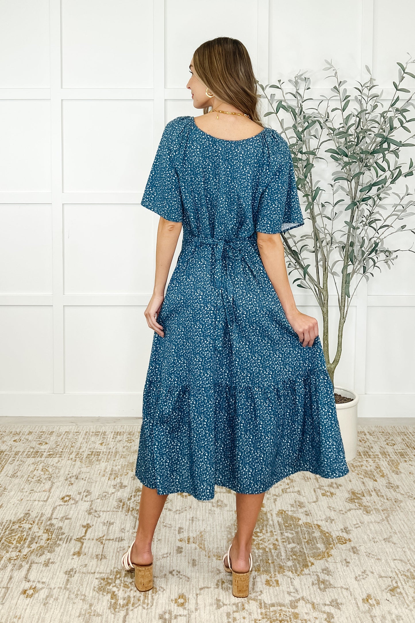 Blue Vineyard Dress - Sized up to 4X