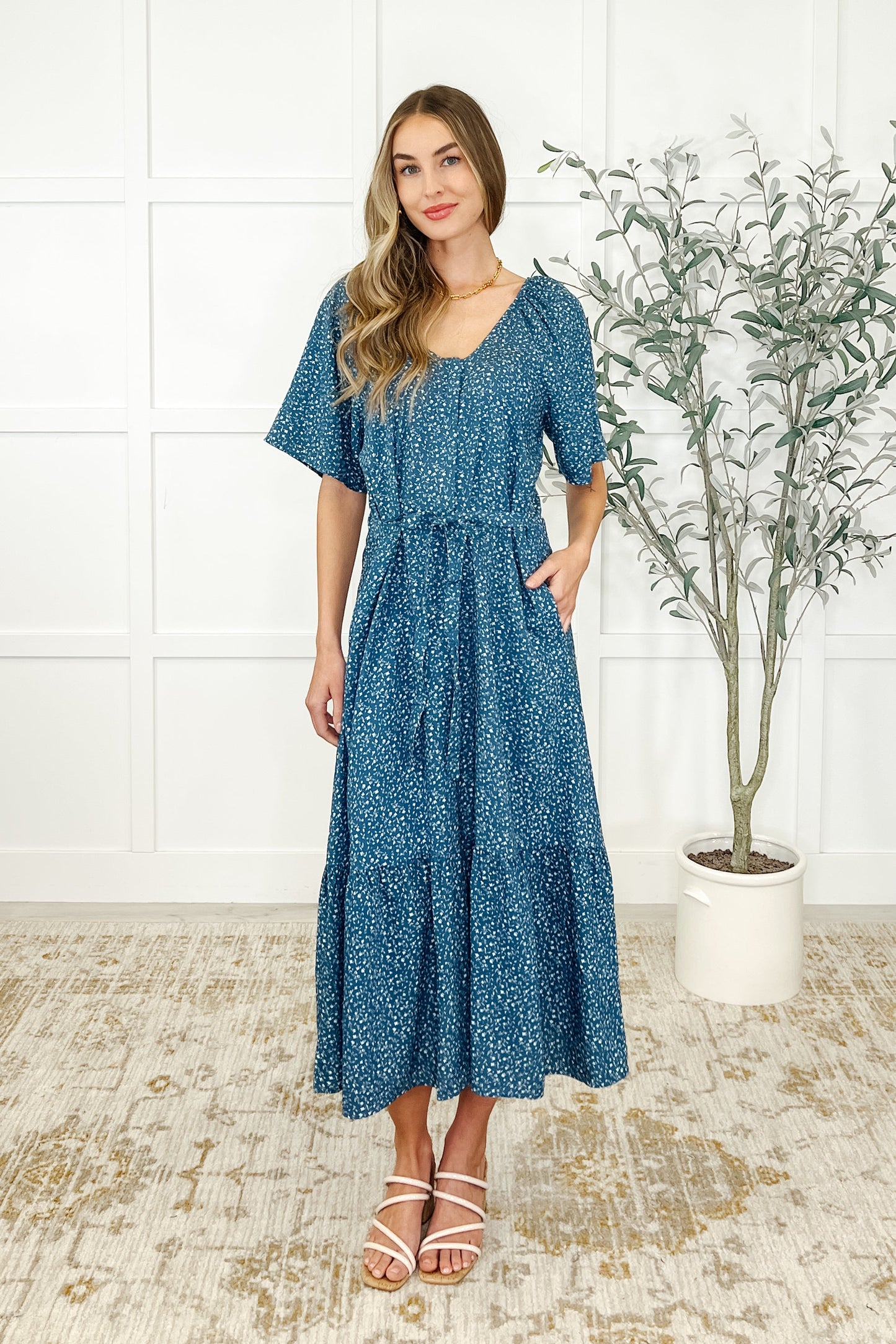 Blue Vineyard Dress - Sized up to 4X