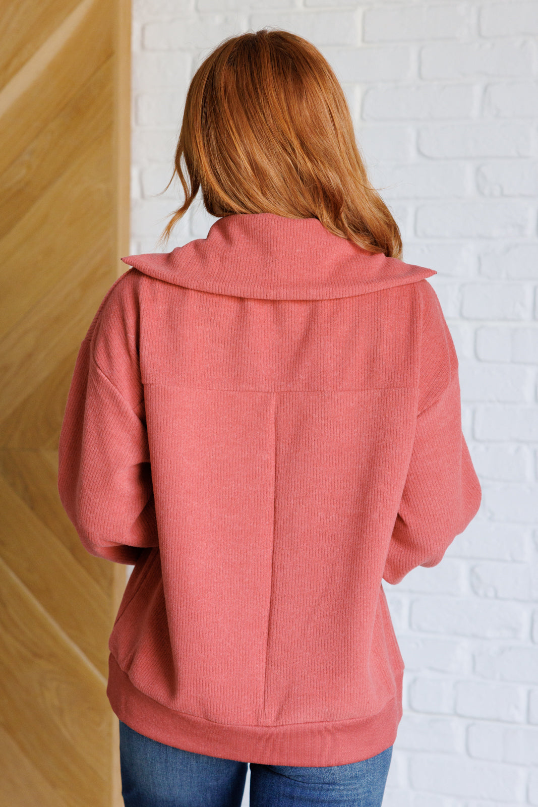 Half Zip Pullover in Rust