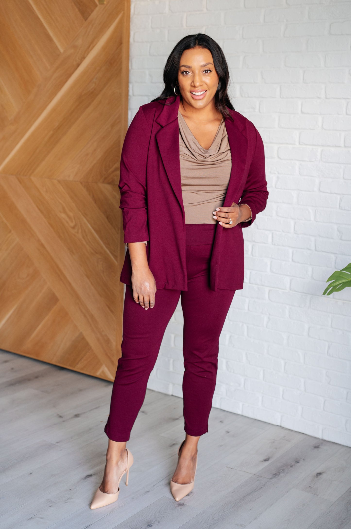 Deliberate Blazer in Wine