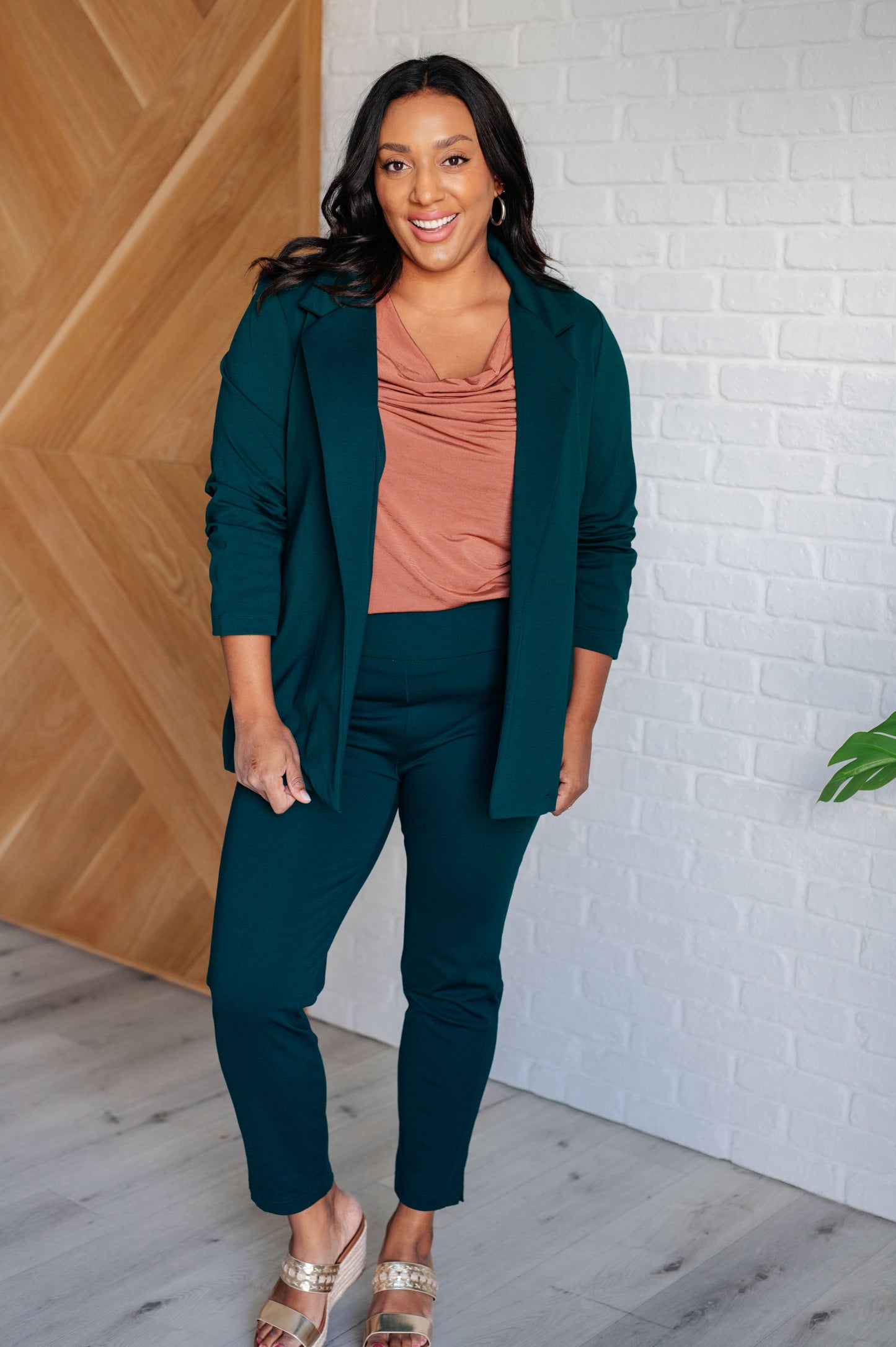 Deliberate Blazer in Hunter Green