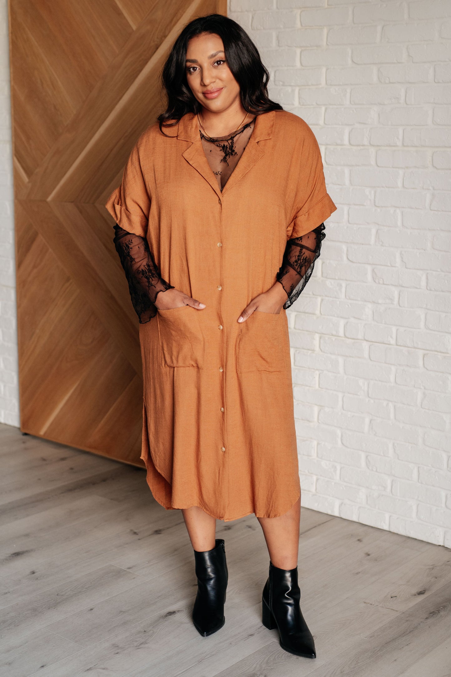 Camel Shirt Dress
