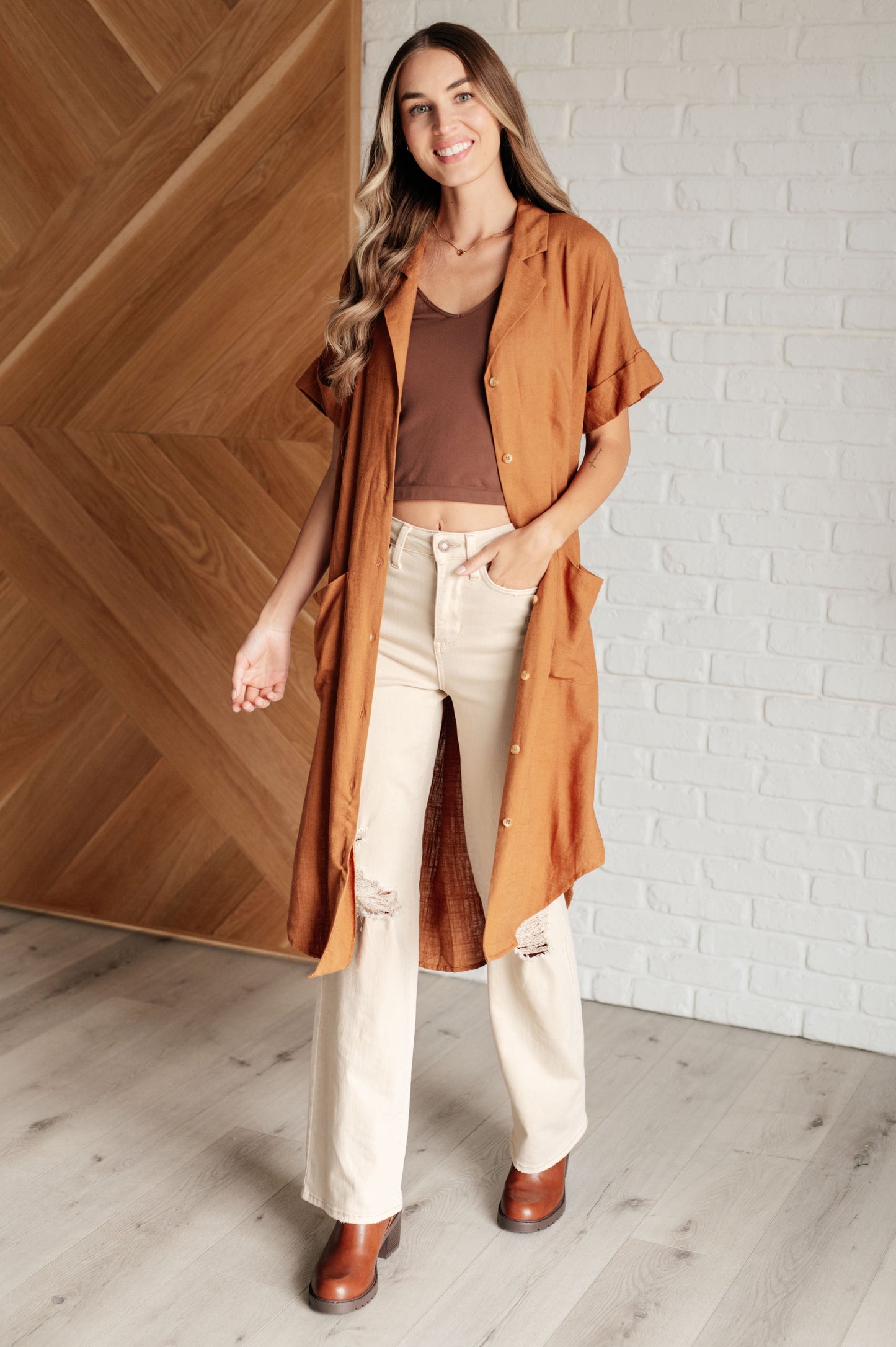 Camel Shirt Dress