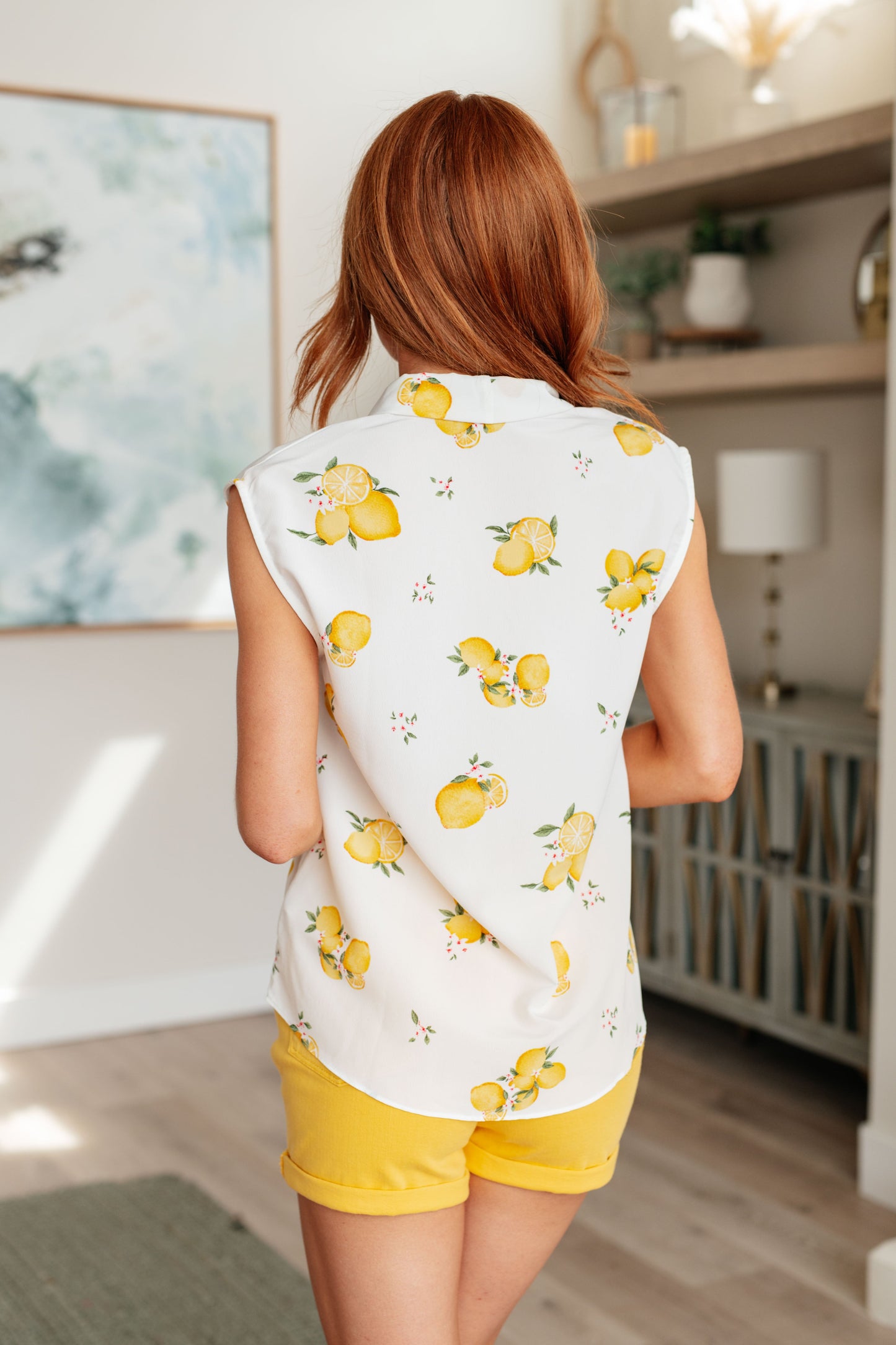 Lemons Sleeveless Blouse