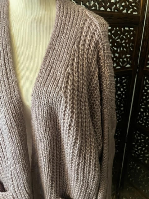 Amber Moon Revival: Lavender Oversized Cardigan