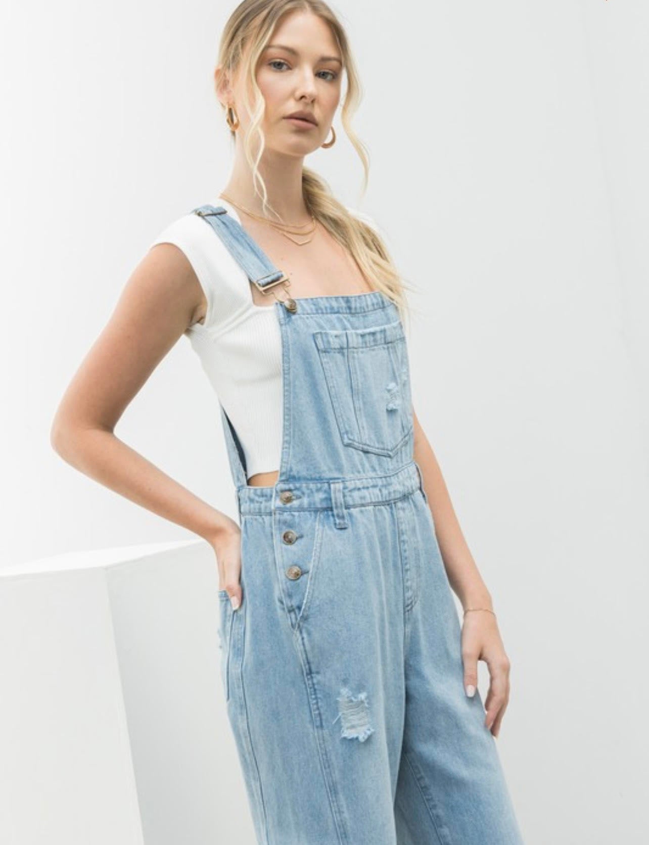 Wide Leg Flare Overalls