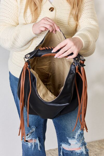 Contrast Fringe Handbag