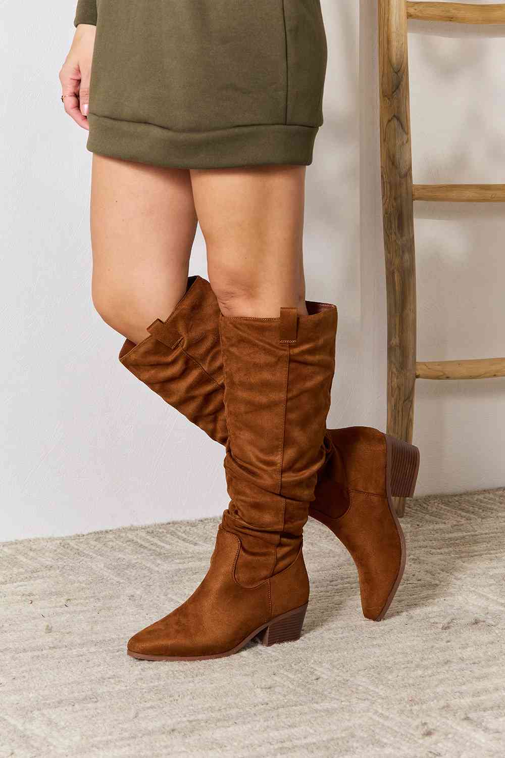 Kane Knee High Boots in Chestnut