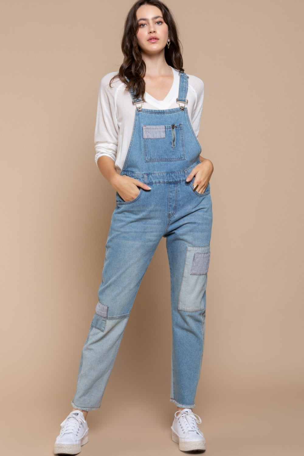 Pinstripe Patch Overalls