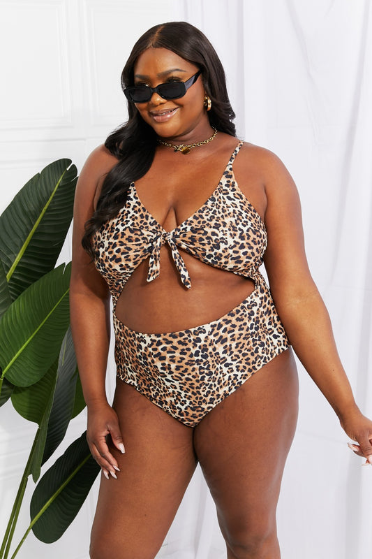Leopard Cutout One-Piece Swimsuit
