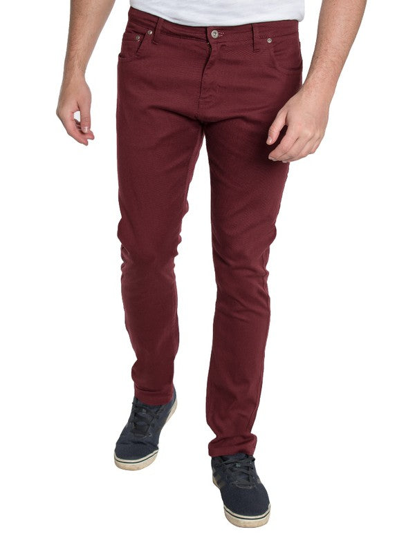 Men's Skinny Jeans in Burgundy – Amber Moon