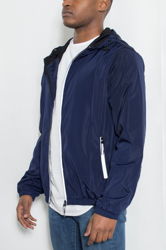 Hooded Windbreaker in multiple colors