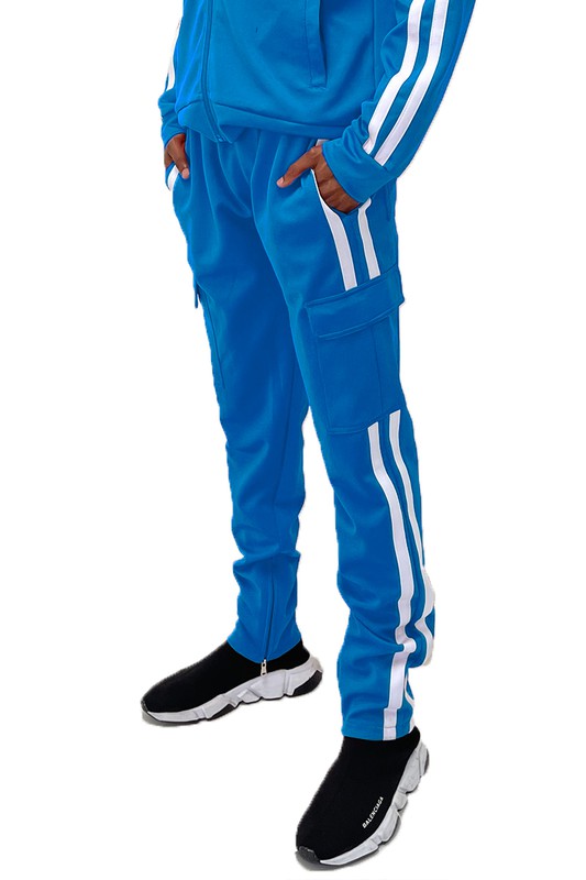 Two Stripe Cargo Track Pants in multiple colors