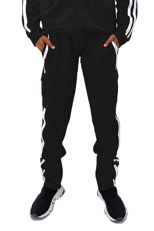 Two Stripe Cargo Track Pants in multiple colors