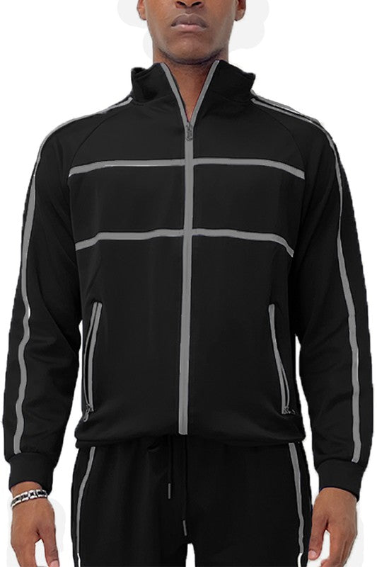 Tape Stripe Track Jacket in multiple colors