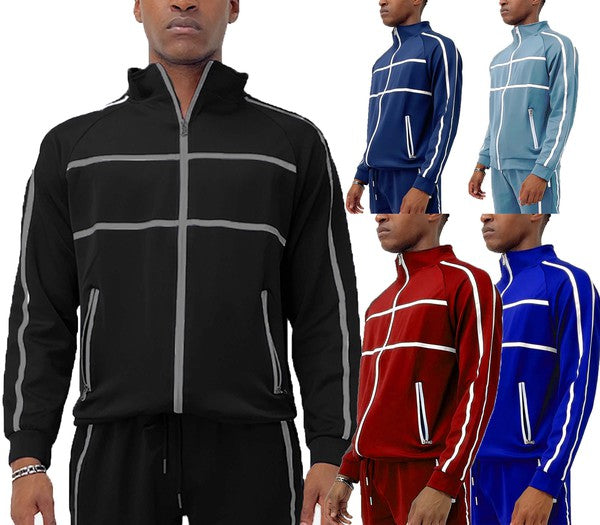 Tape Stripe Track Jacket in multiple colors