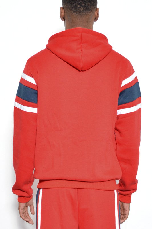 Three Stripe Pullover Hoodie in multiple colors