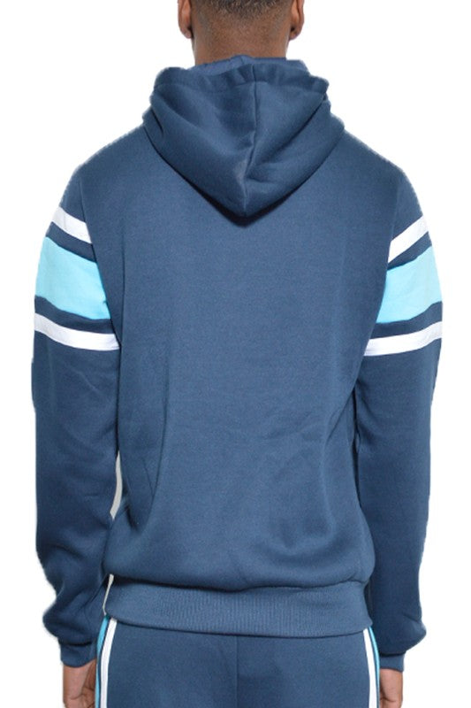 Three Stripe Pullover Hoodie in multiple colors