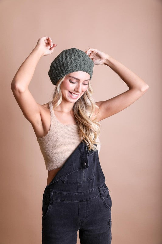 Boucle Knit Beret in multiple colors
