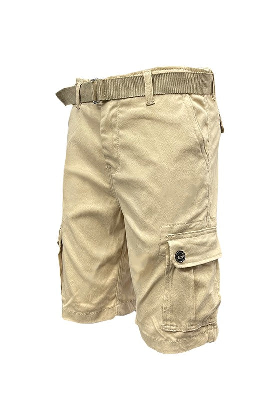 Belted Cargo Shorts in multiple colors