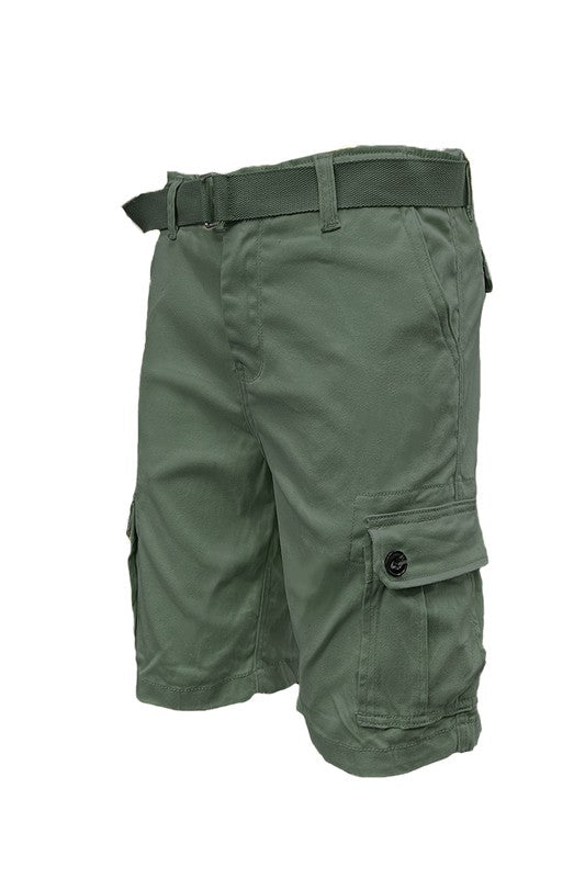 Belted Cargo Shorts in multiple colors