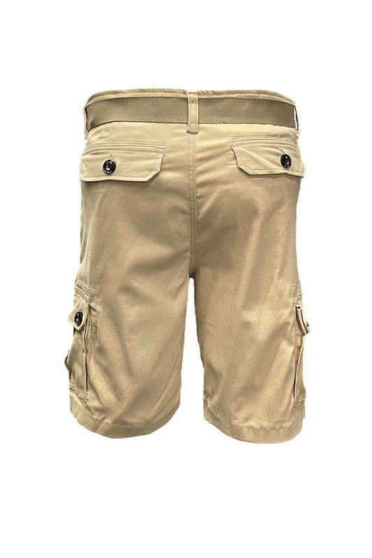 Belted Cargo Shorts in multiple colors