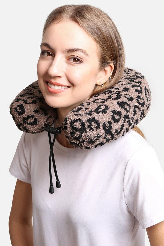 Leopard Travel Neck Pillow in multiple colors