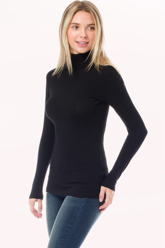 Basic Black Mock Neck