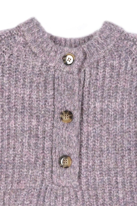 Melange Crop Sweater