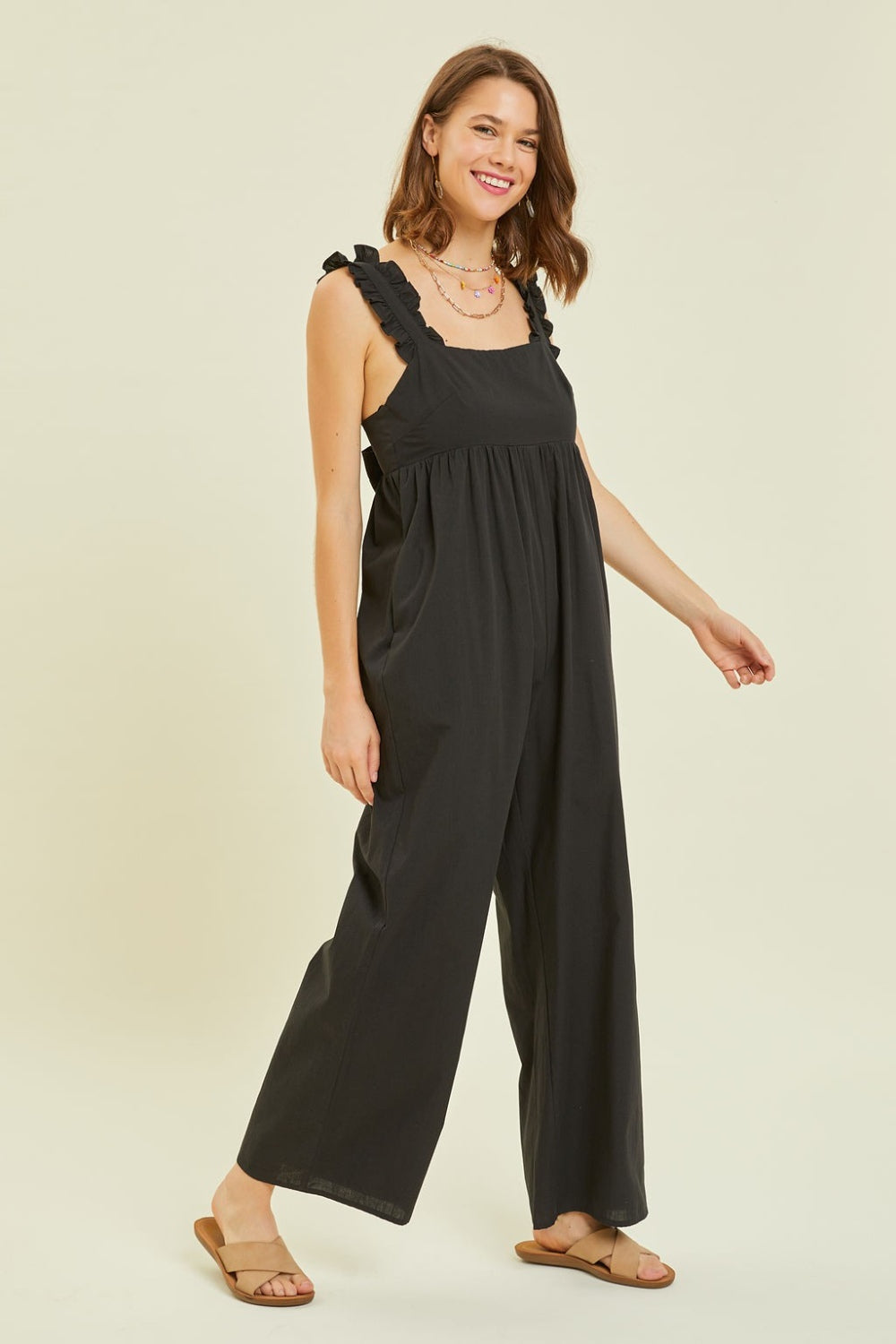 Ruffled Strap Jumpsuit