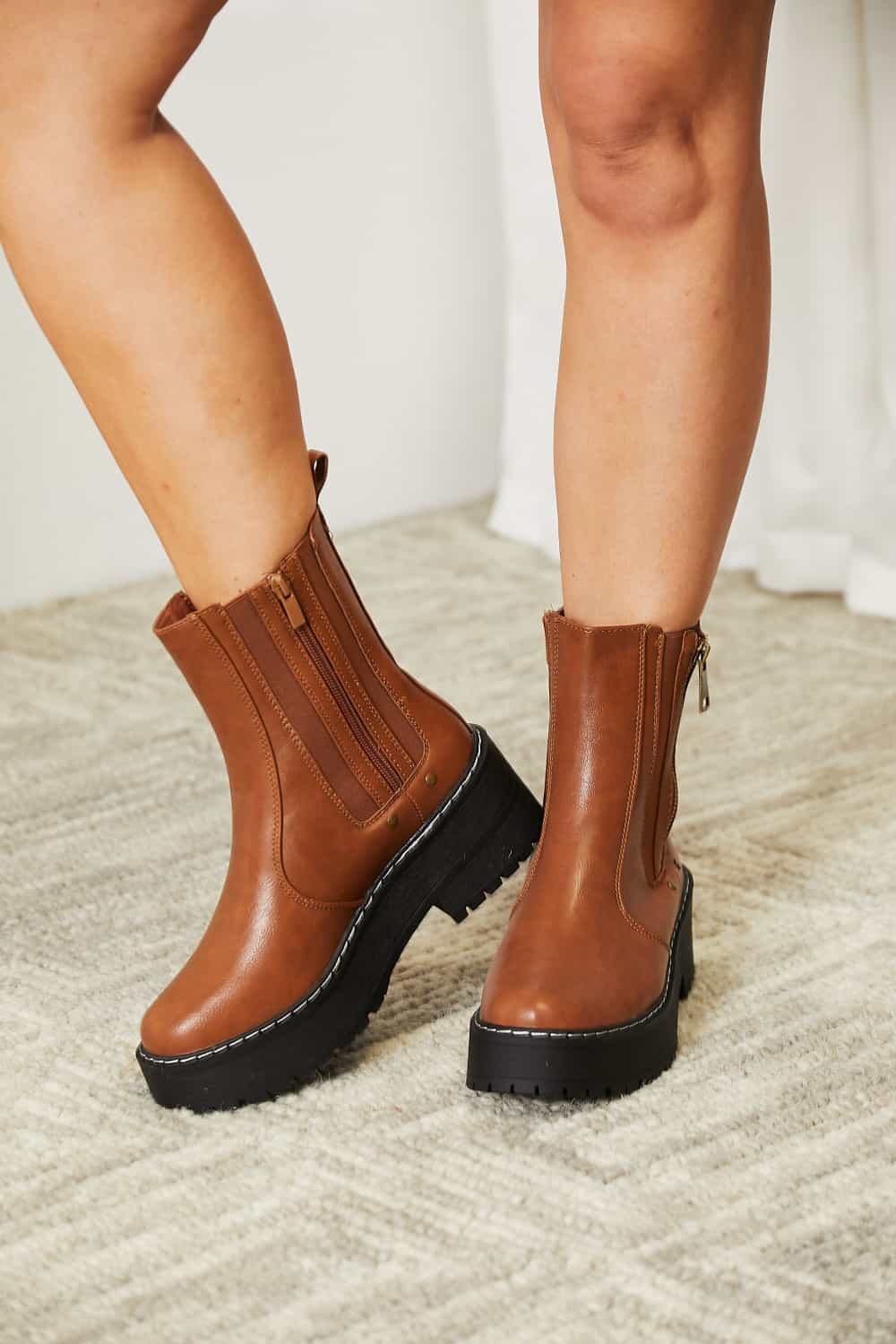 Chestnut Platform Boots