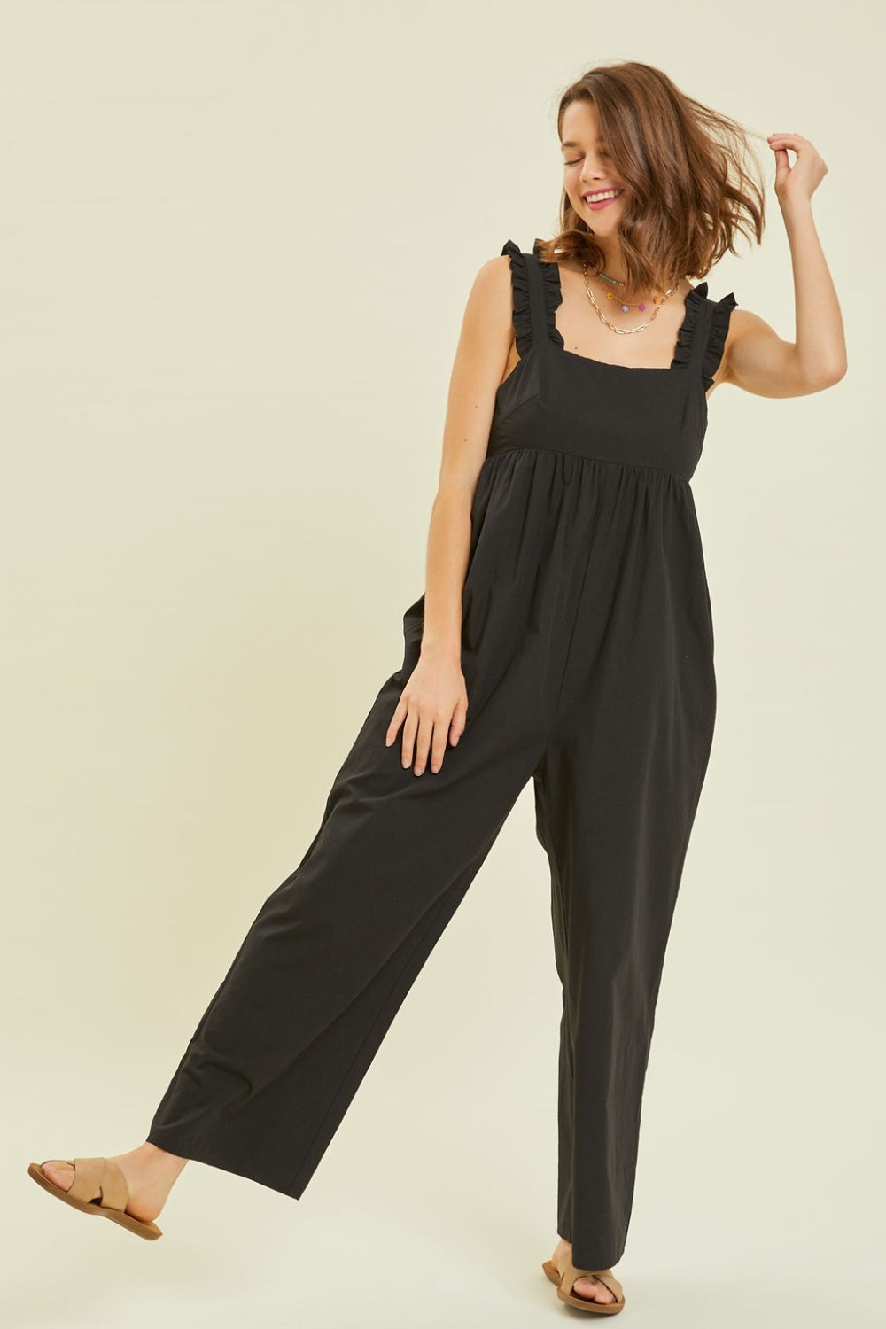 Ruffled Strap Jumpsuit