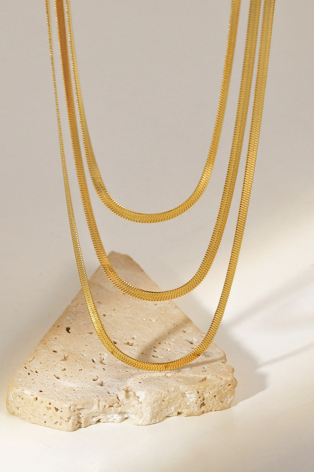 Triple Snake Chain Necklace