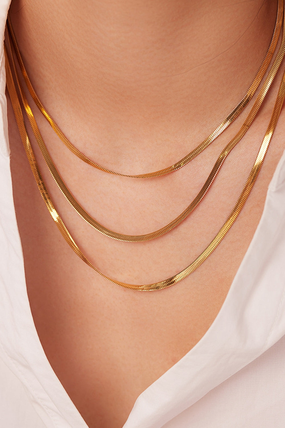 Triple Snake Chain Necklace