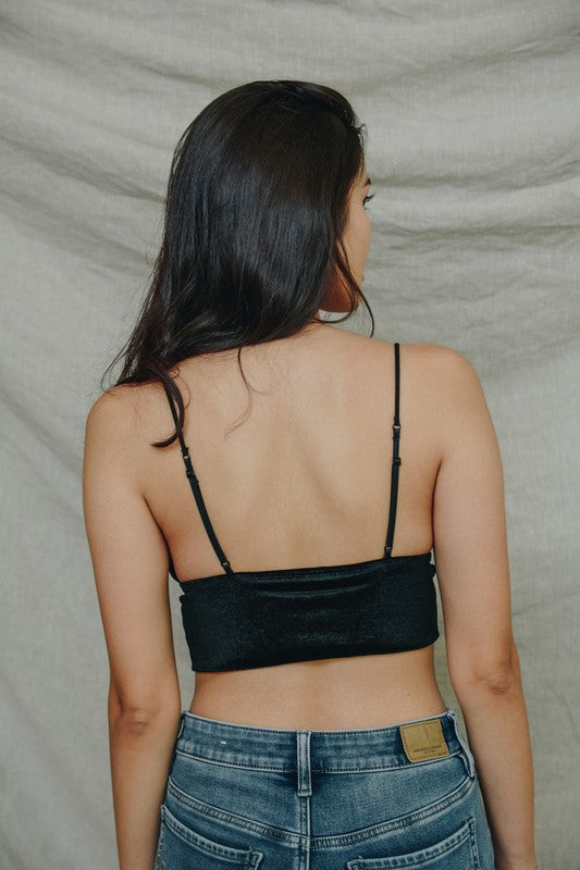 Velvet Longline Bralette in multiple colors