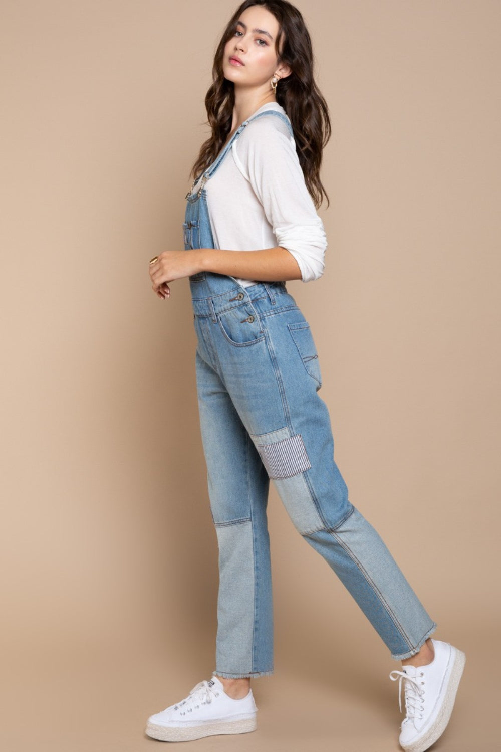 Pinstripe Patch Overalls