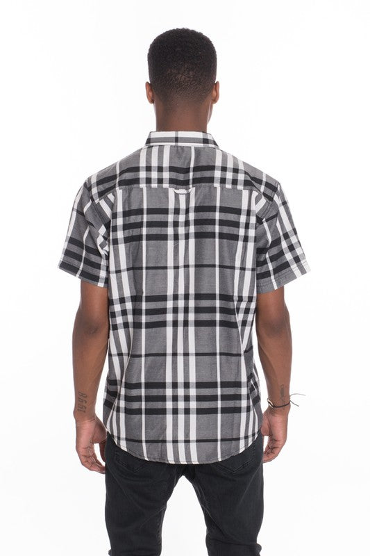 Short Sleeve Plaid Button Down in multiple colors