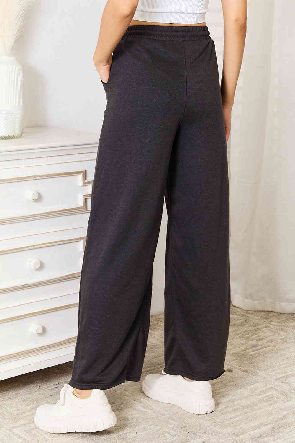 Charcoal Wide Leg Pants