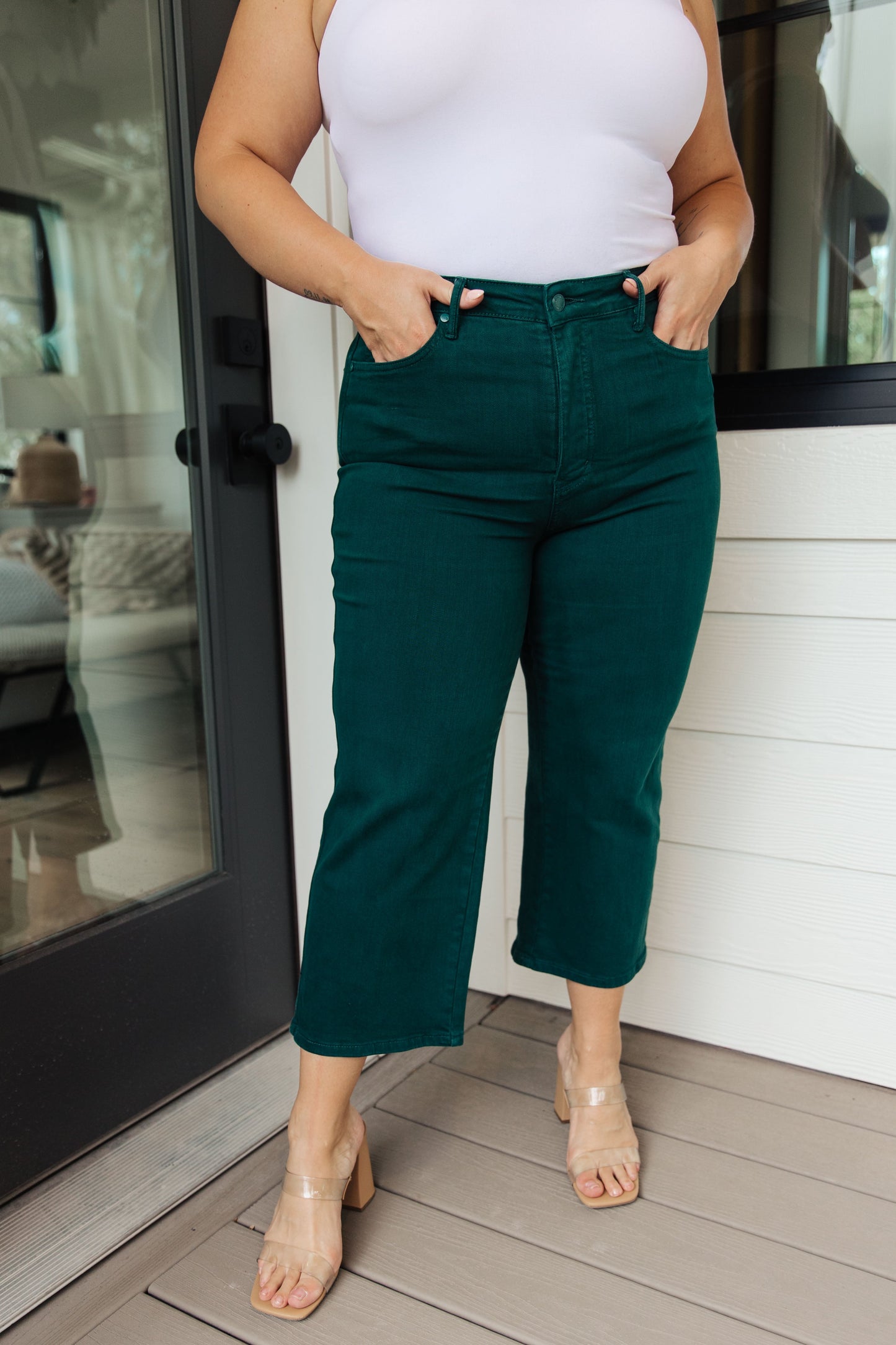 Briar Tummy Control Jeans in Teal