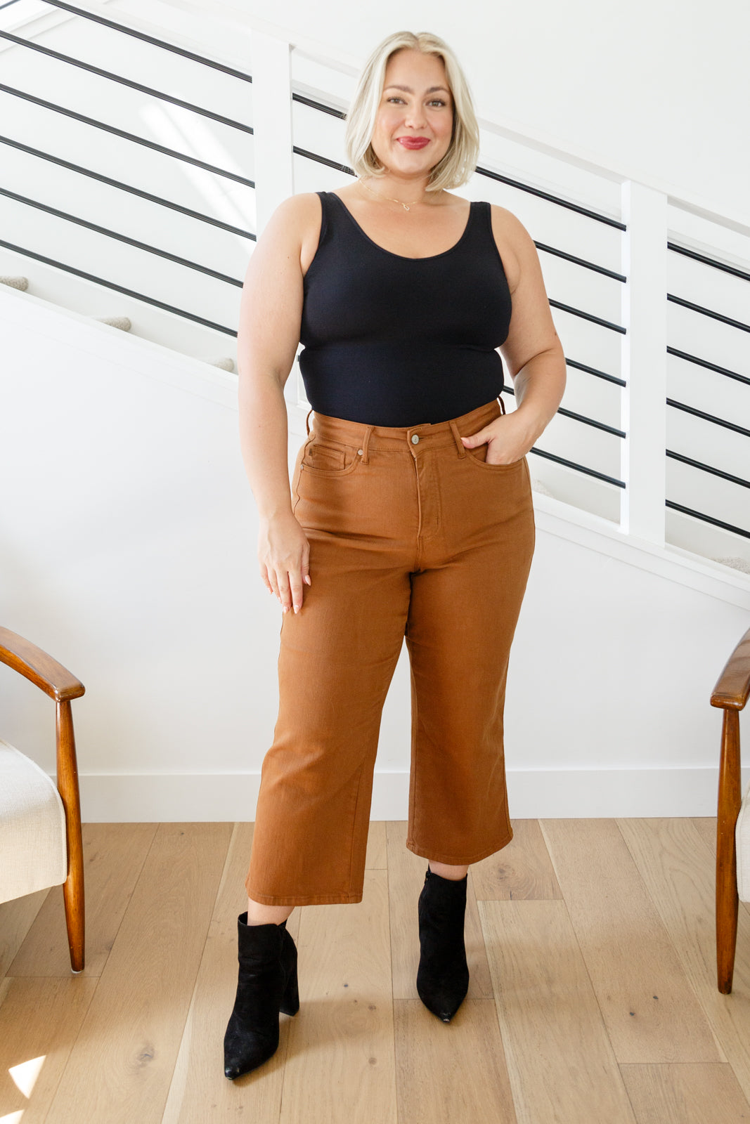 Briar Tummy Control Jeans in Camel