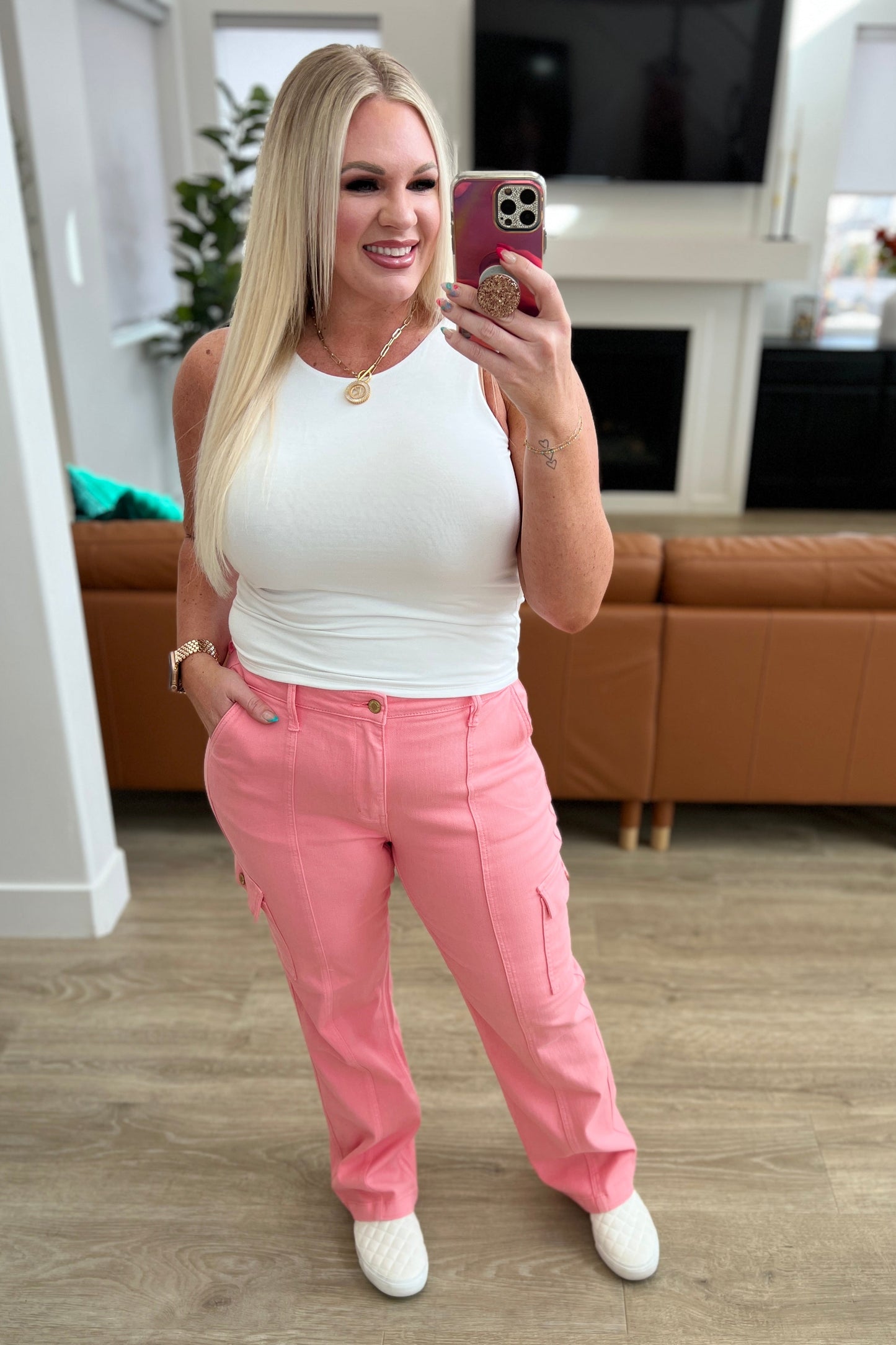 Cargo Jeans in Pink