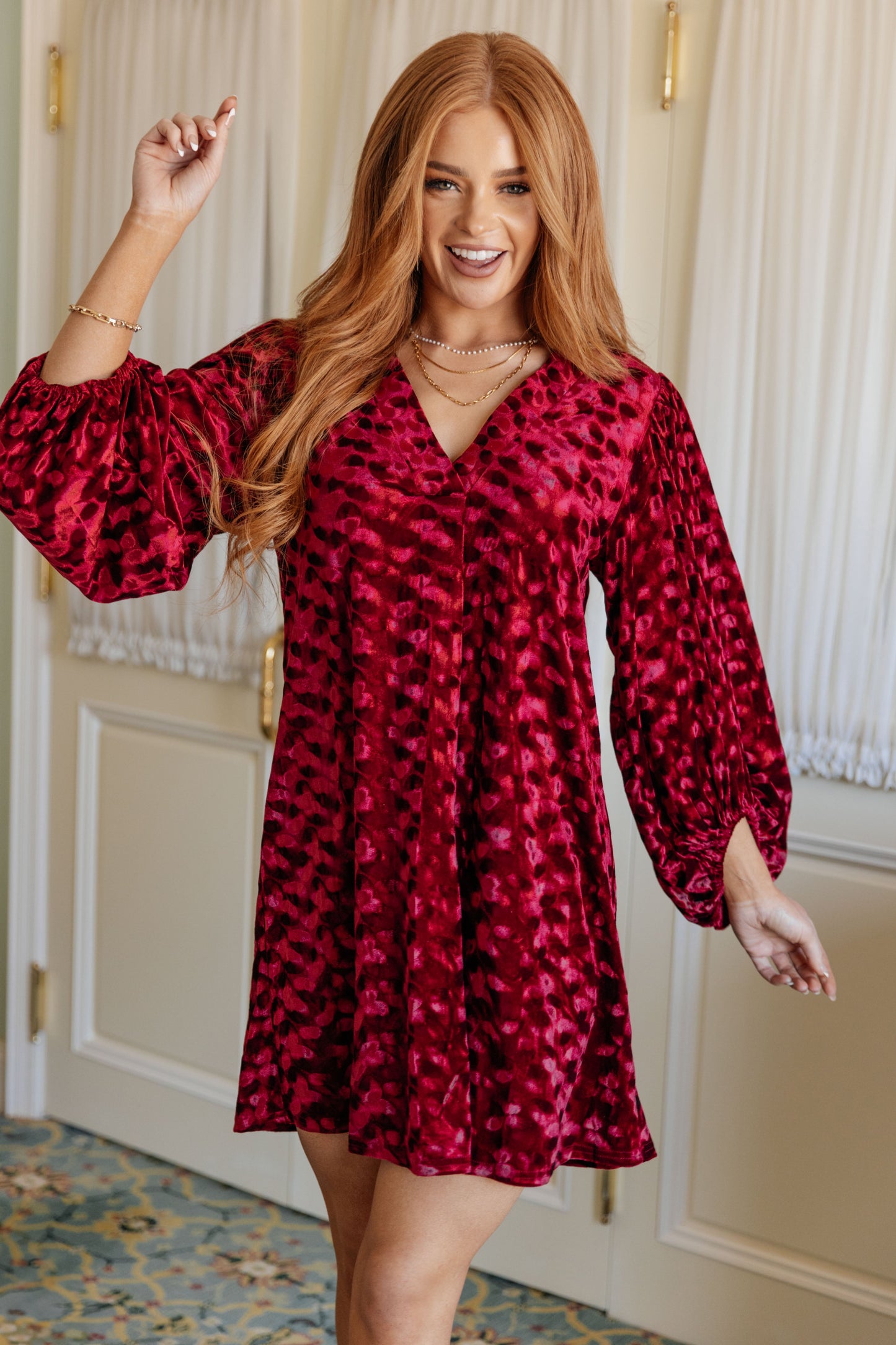 Regal Radiance Velvet Dress