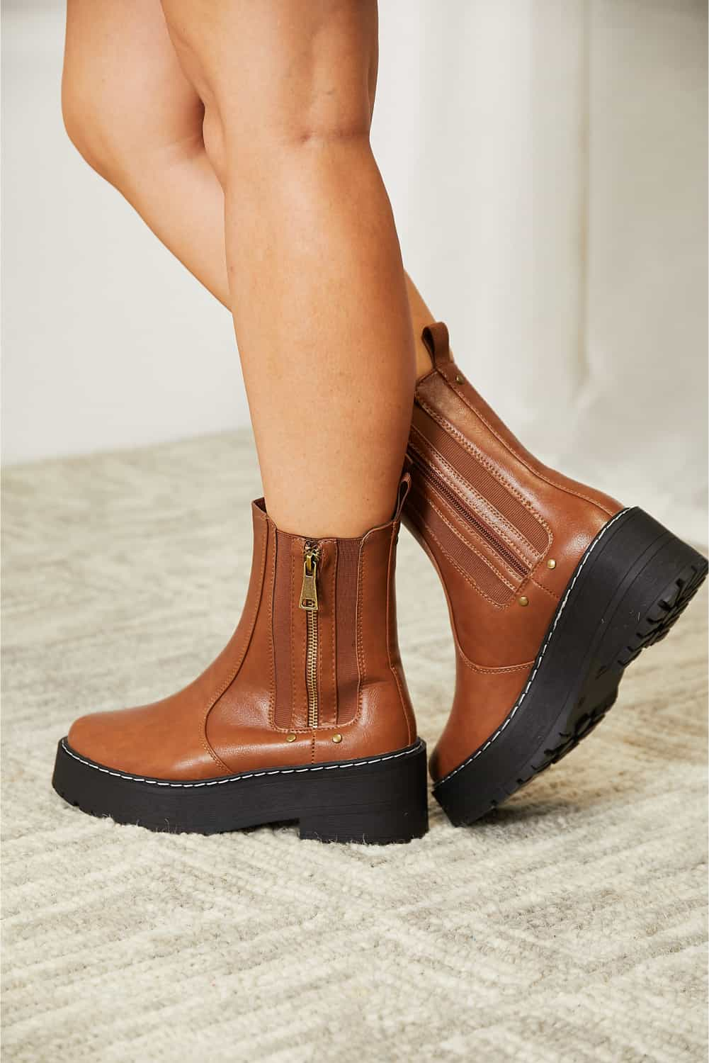 Chestnut Platform Boots