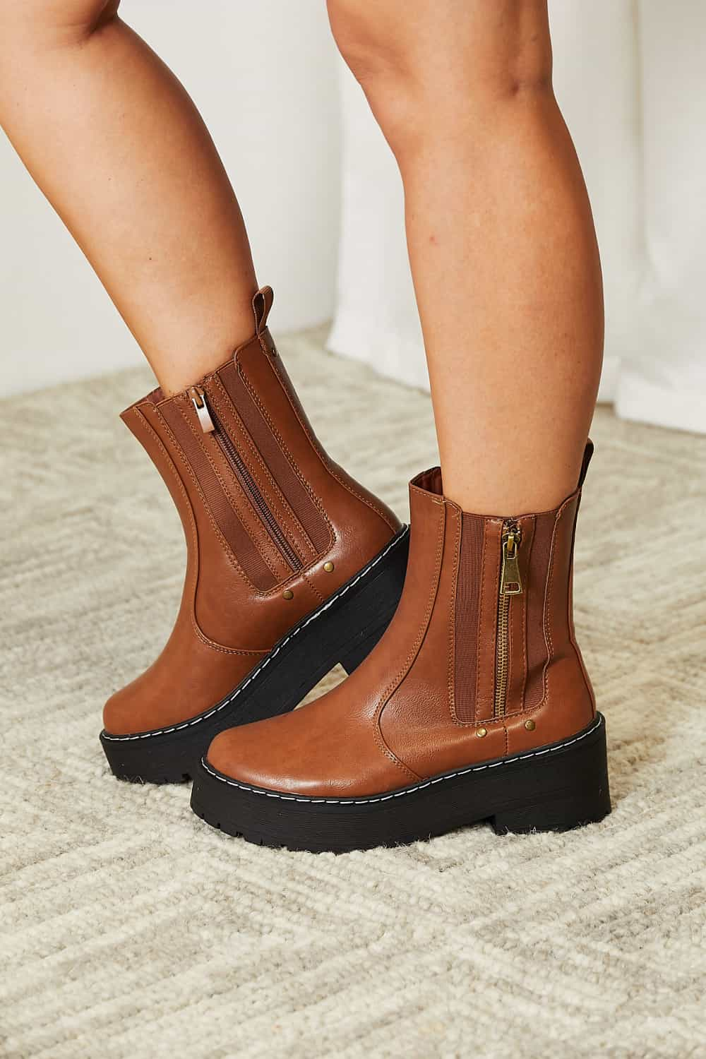 Chestnut Platform Boots