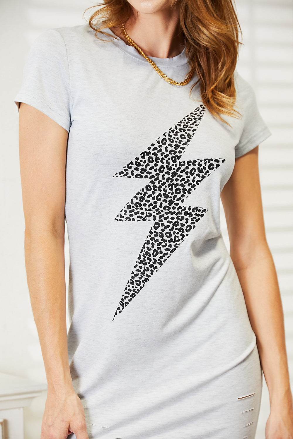 Lightning Graphic Tee Dress
