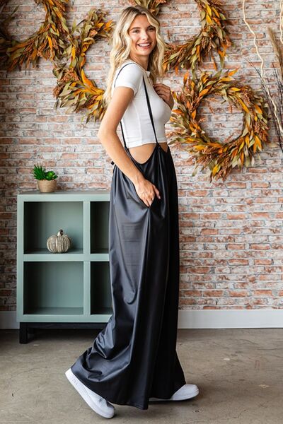 Suspender Jumpsuit in Black