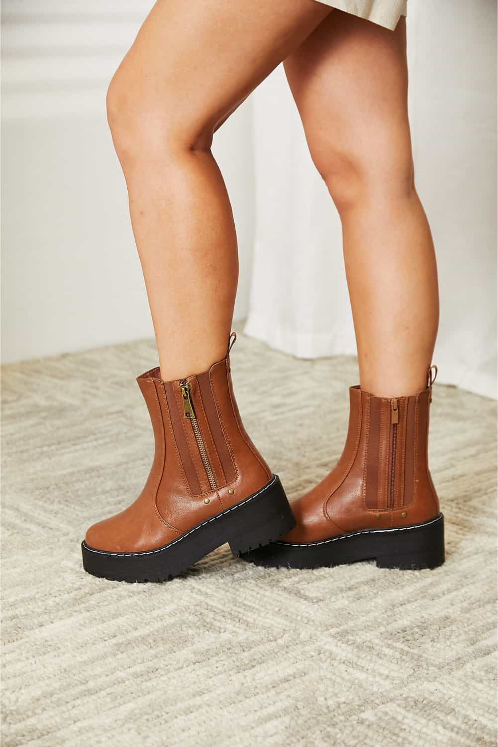 Chestnut Platform Boots