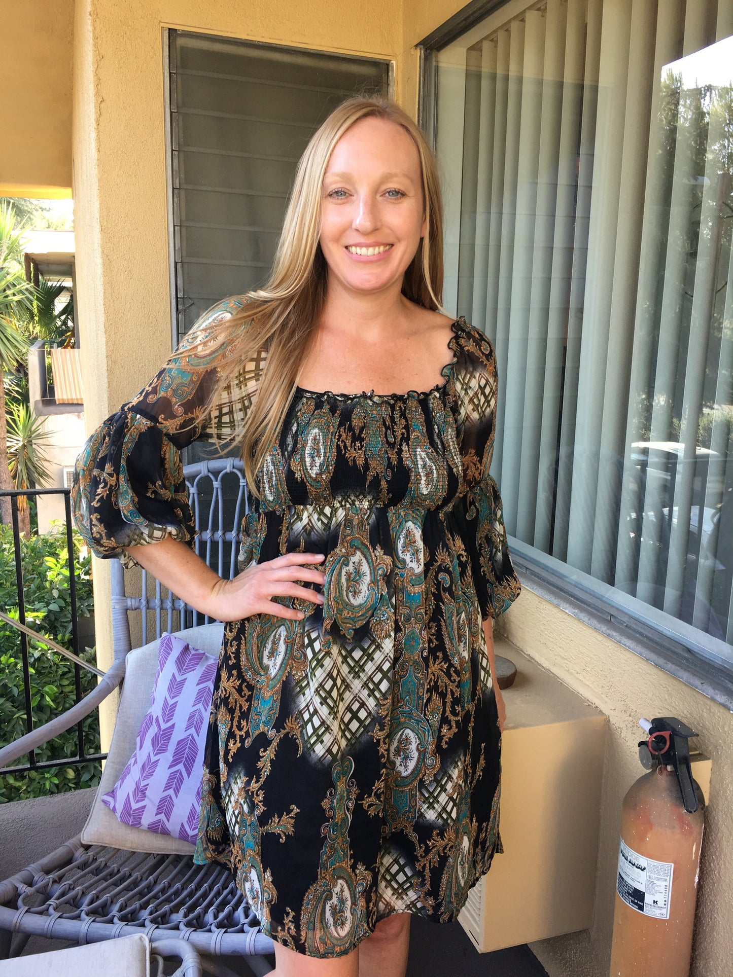 Tara Peasant Dress - Amber Moon