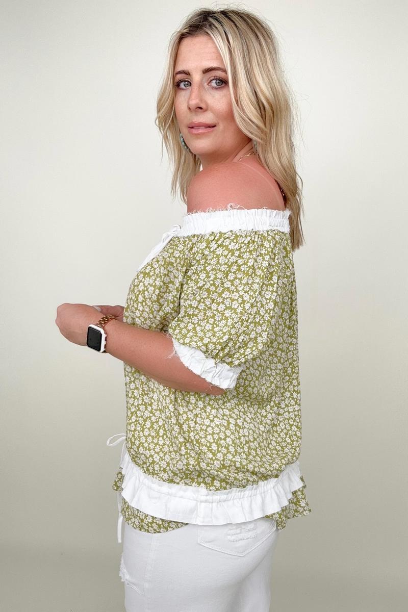 Convertible Ditsy Floral Blouse